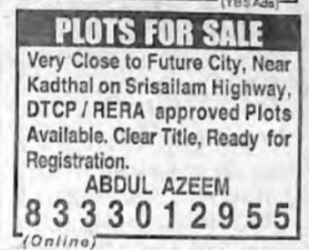 PLOTS FOR SALE