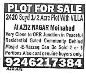 PLOTS FOR SALE