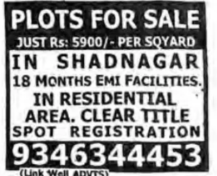 PLOTS FOR SALE
