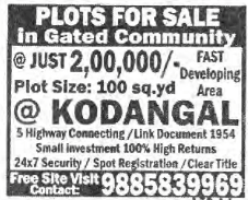 PLOTS FOR SALE