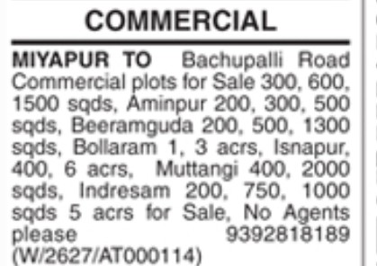 PLOTS FOR SALE