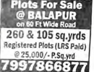 PLOTS FOR SALE