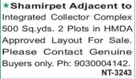 PLOTS FOR SALE