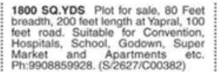 PLOTS FOR SALE