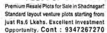 PLOTS FOR SALE