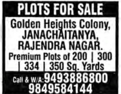 PLOTS FOR SALE