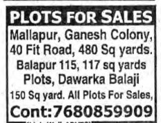 PLOTS FOR SALE
