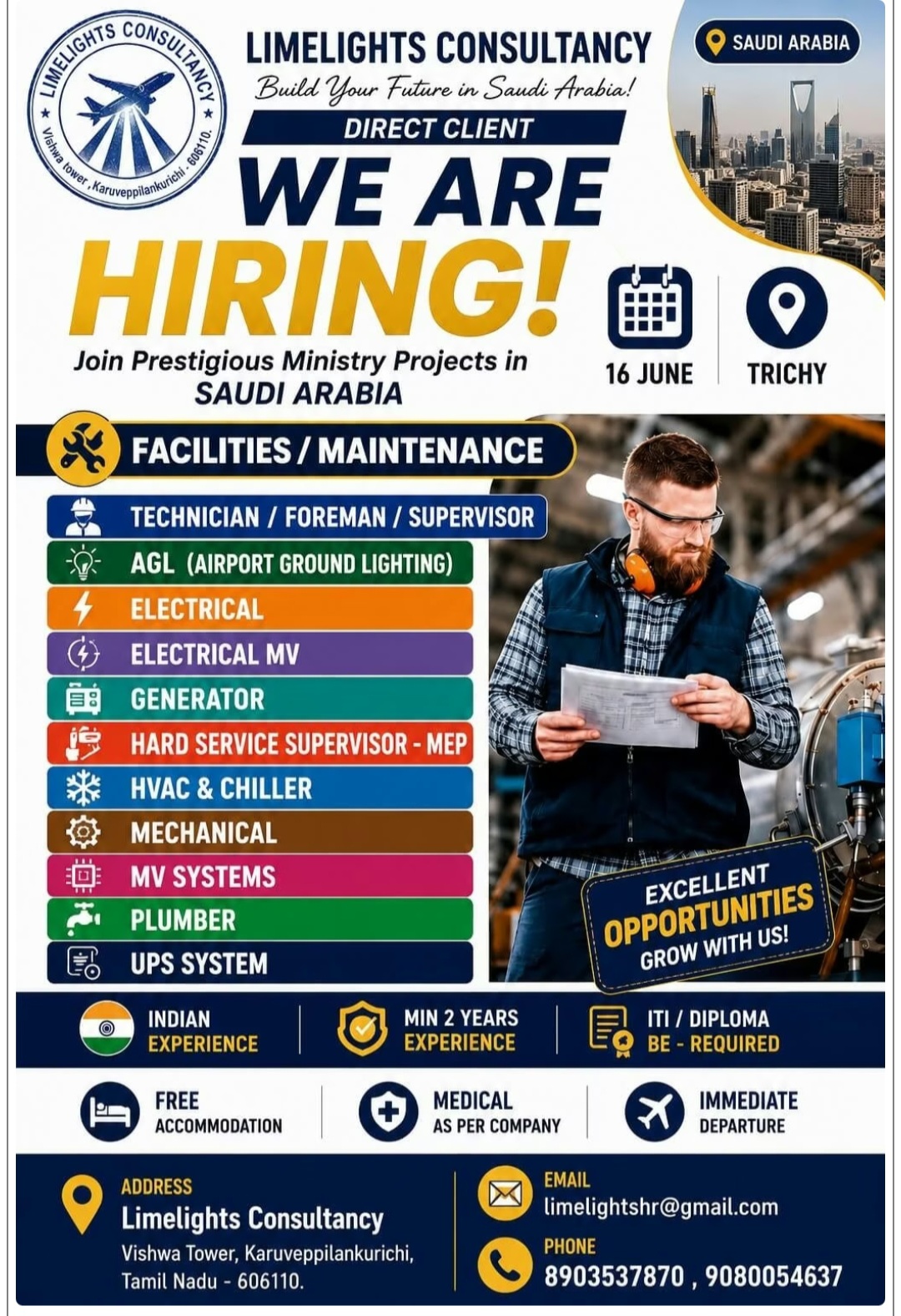 PRESTIGIOUS MINISTRY PROJECT HIRING FOR SAUDI ARABIA