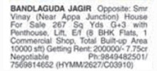PROPERTIES FOR SALE AT BANDLAGUDA