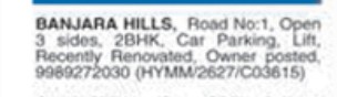 PROPERTIES FOR SALE AT BANJARA HILLS