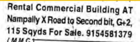 PROPERTIES FOR SALE - Nampally x Road