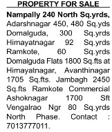 PROPERTY FOR SALE IN NAMPALLY