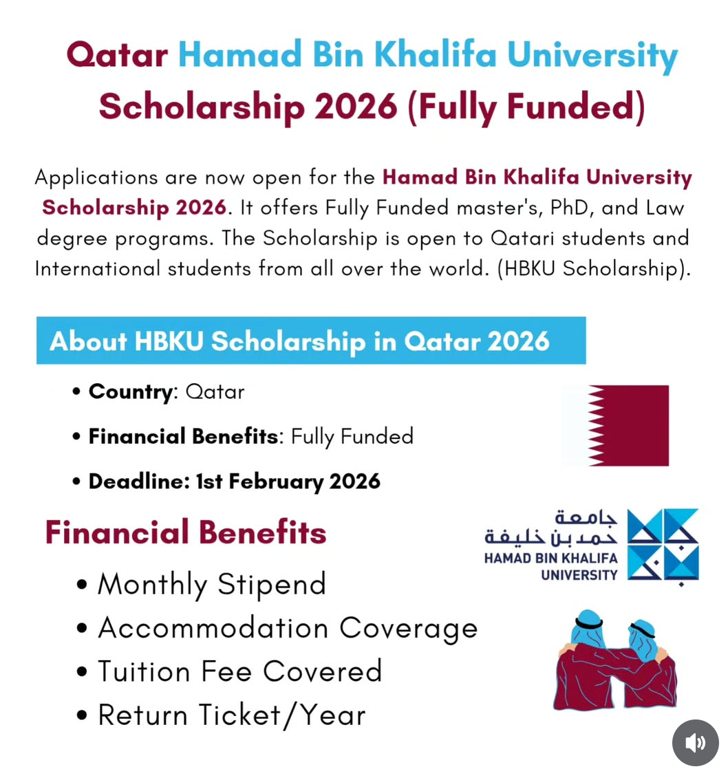 QATAR HAMAD BIN KHALIFA UNIVERSITY SCHOLARSHIP 2026