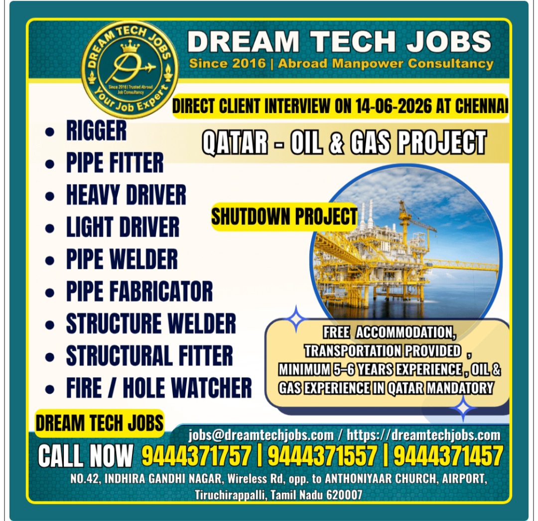 QATAR OIL AND GAS PROJECT HIRING