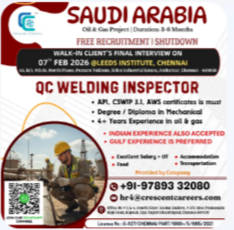QC WELDING INSPECTOR / QC ENGINEER