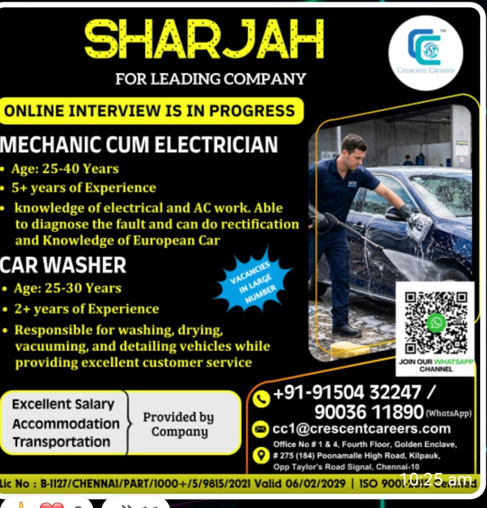 RECRUITMENT FOR A LEADING COMPANY FOR SHARJAH