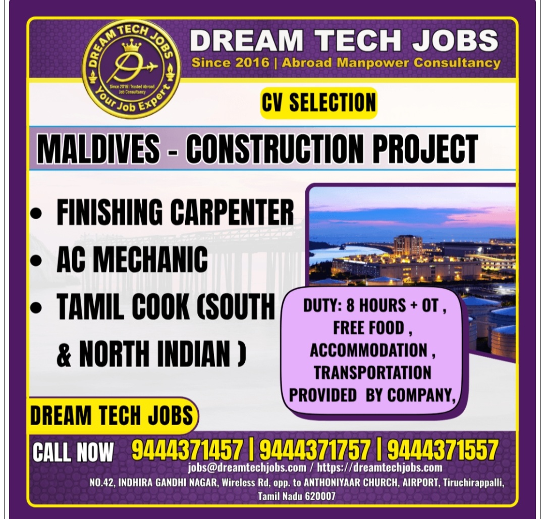 RECRUITMENT FOR CONSTRUCTION PROJECT FOR MALDIVES