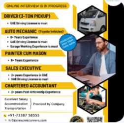 RECRUITMENT FOR DUBAI COUNTRY