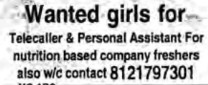 RECRUITMENT FOR GIRLS FOR TELE CALLERS AND PERSONAL ASSISTANT
