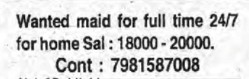 RECRUITMENT FOR MAID