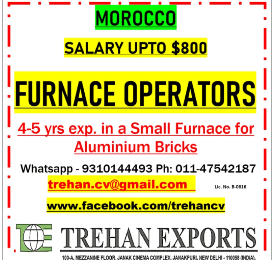 RECRUITMENT FOR MORROCO