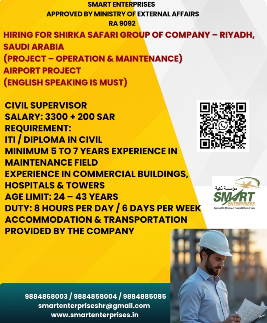 RECRUITMENT FOR PROJECT OPERATION AND MAINTENANCE FOR AIRPORT PROJECT