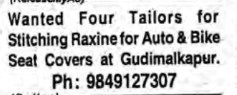 RECRUITMENT FOR TAILOR