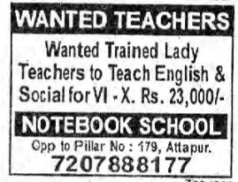 Recruitment for Teachers