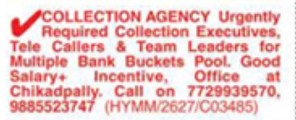 Recruitment for Tele-Callers and Team leaders