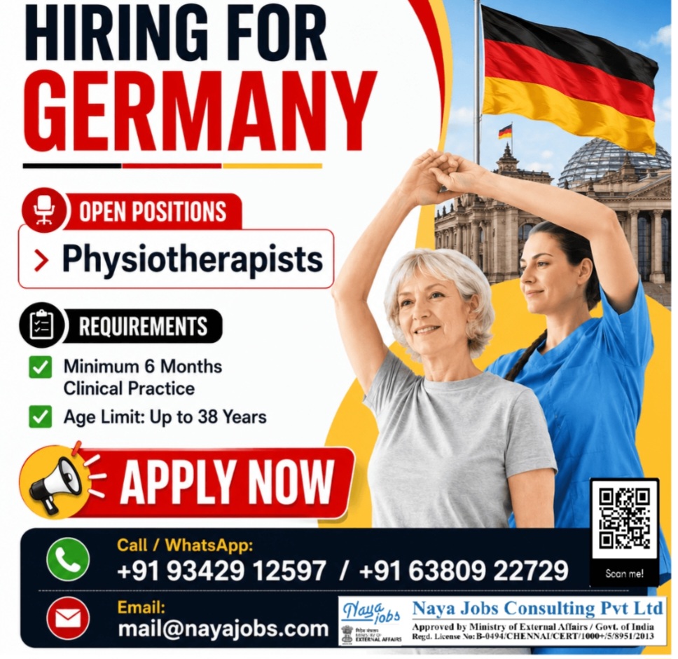 Required Physiotherapist For Germany