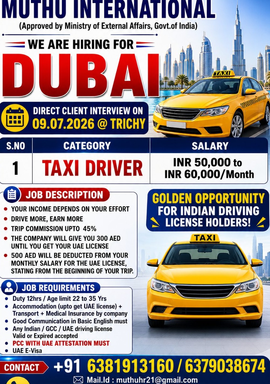 REQUIREMENT FOR DUBAI