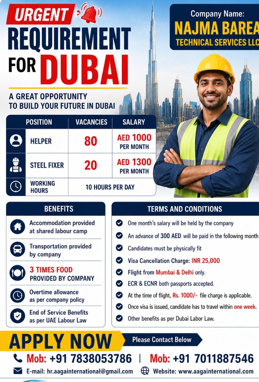 REQUIREMENT FOR DUBAI