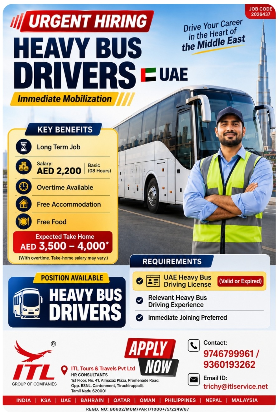 REQUIREMENT FOR HEAVY BUS DRIVER