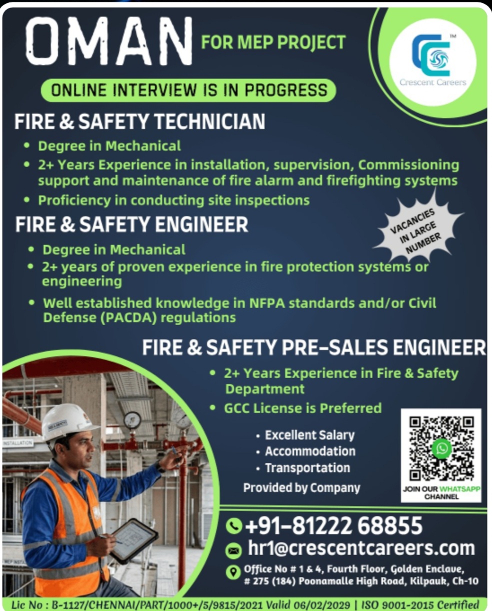 REQUIREMENT FOR MEP PROJECT FOR OMAN