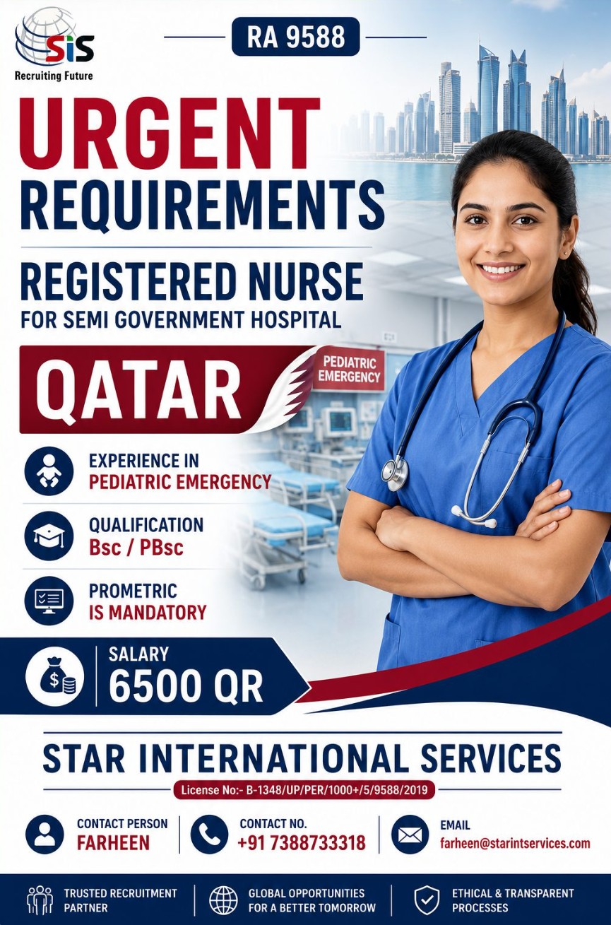 REQUIREMENT FOR NURSE