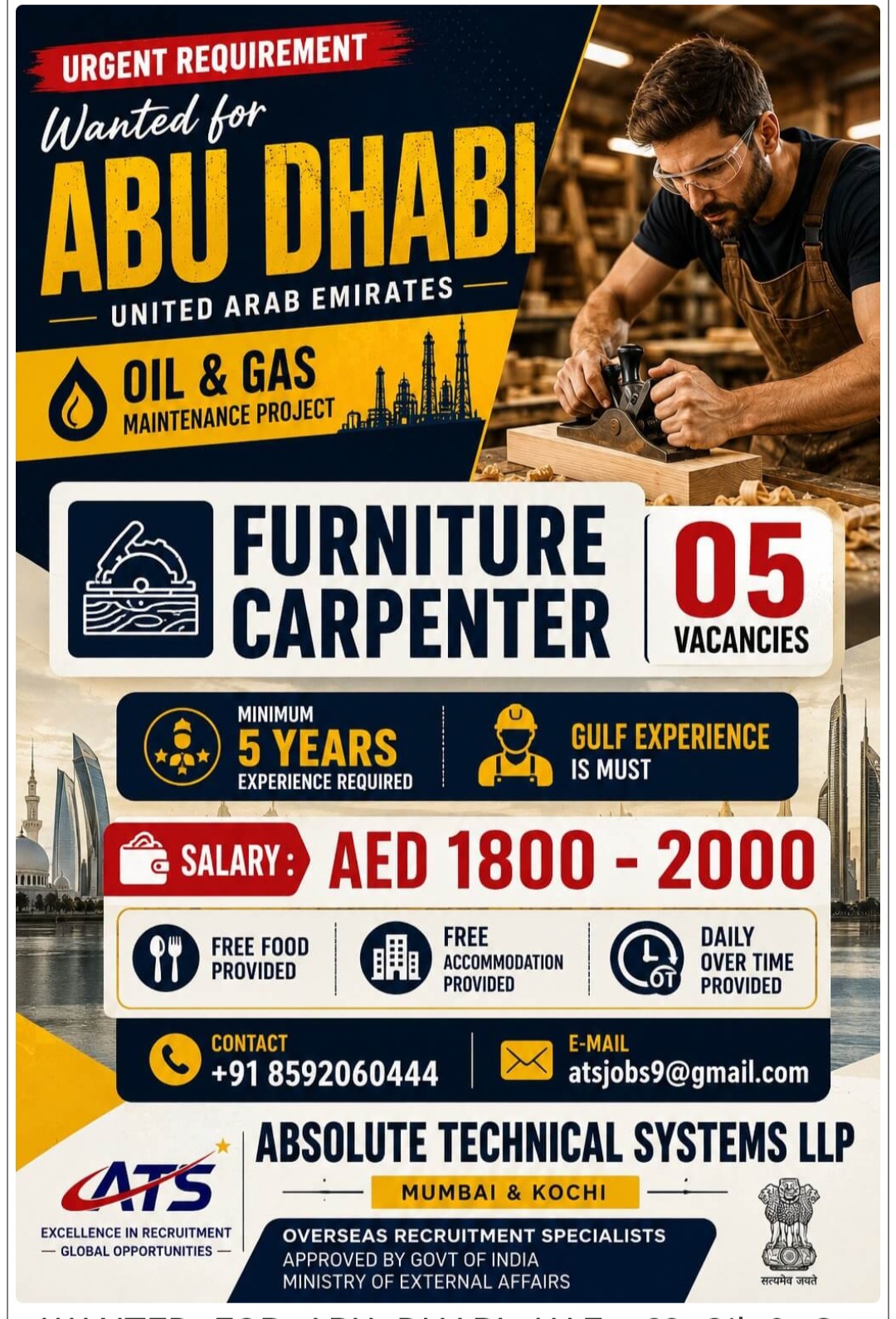 REQUIREMENT FOR OIL AND GAS MAINTENANCE PROJECT FOR ABU DHABI