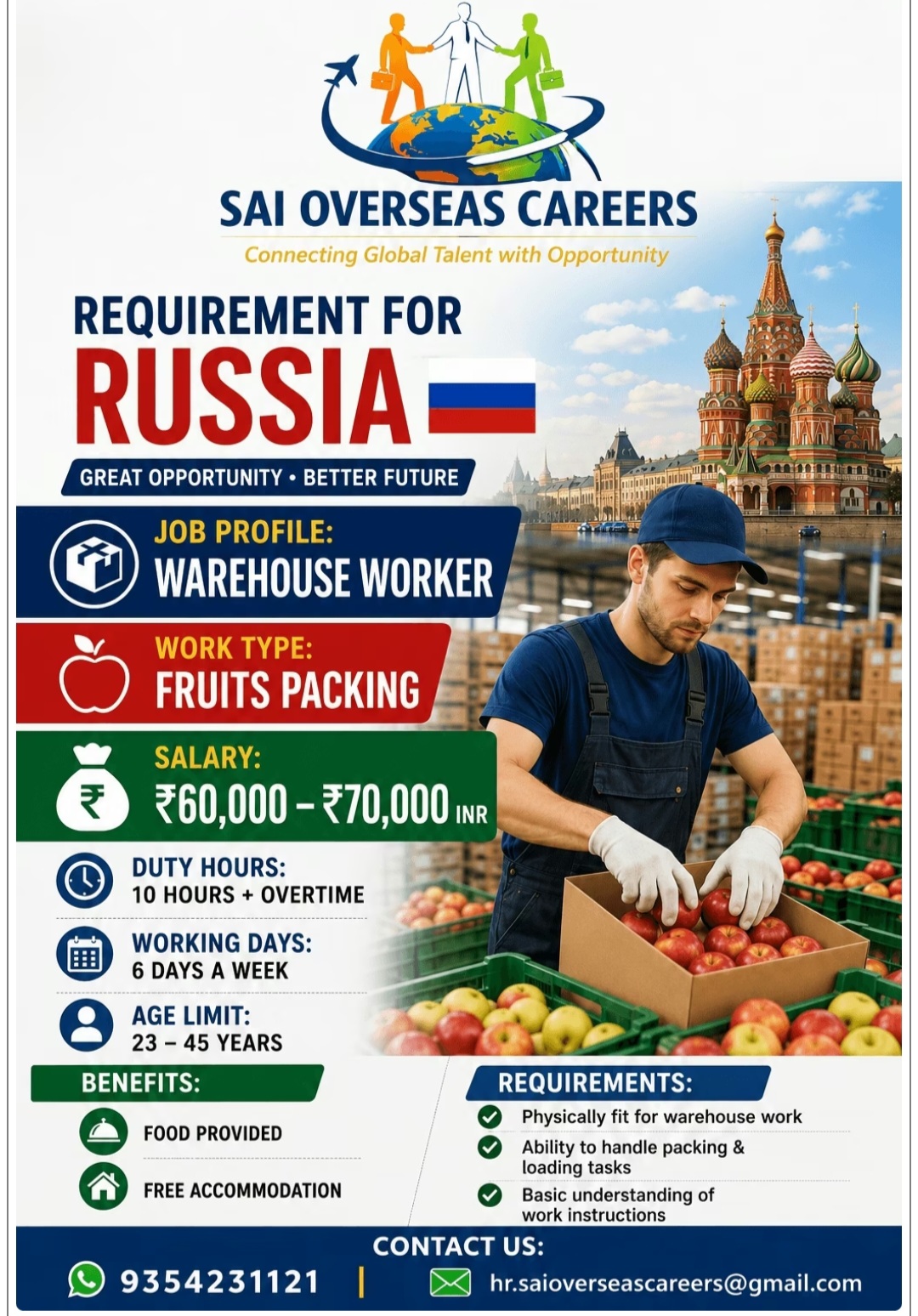 REQUIREMENT FOR RUSSIA