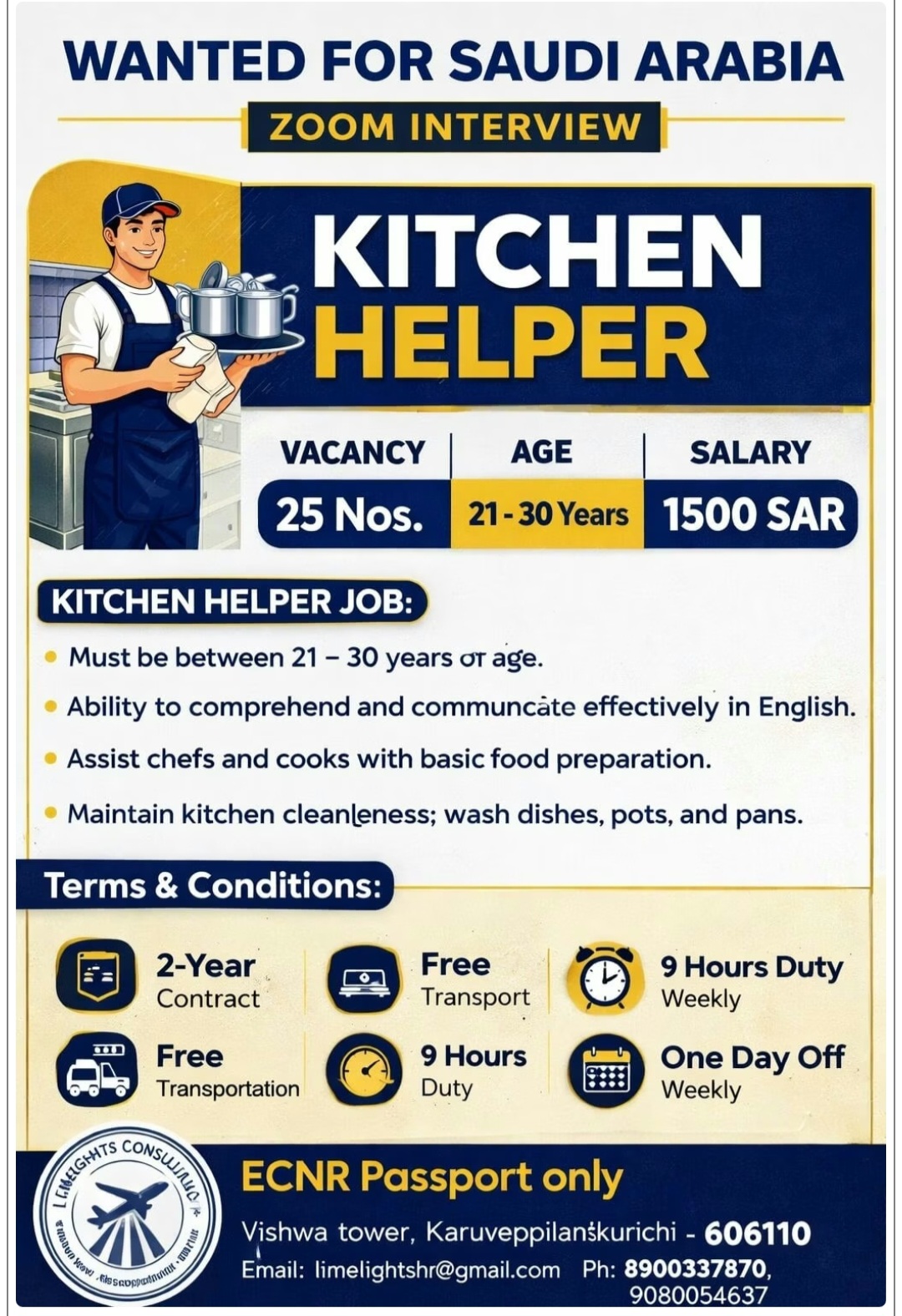 REQUIREMENT FOR SAUDI ARABIA
