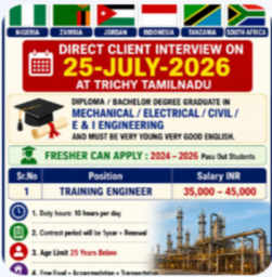 REQUIREMENTS FOR “LEADING MNC COMPANY – OIL & GAS PROJECT” NIGERIA, ZAMBIA...