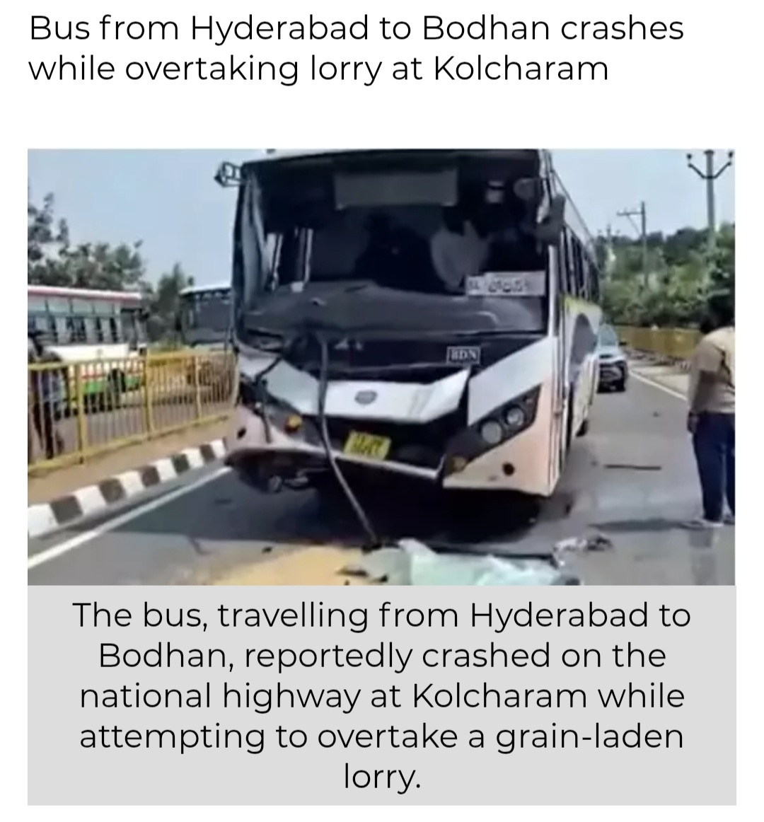 RTC Bus Accident in Medak Leaves 15 injured, 3 Critical