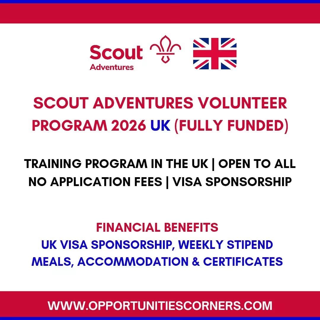 Scout Adventures Volunteer Program 2026 UK (Fully Funded)