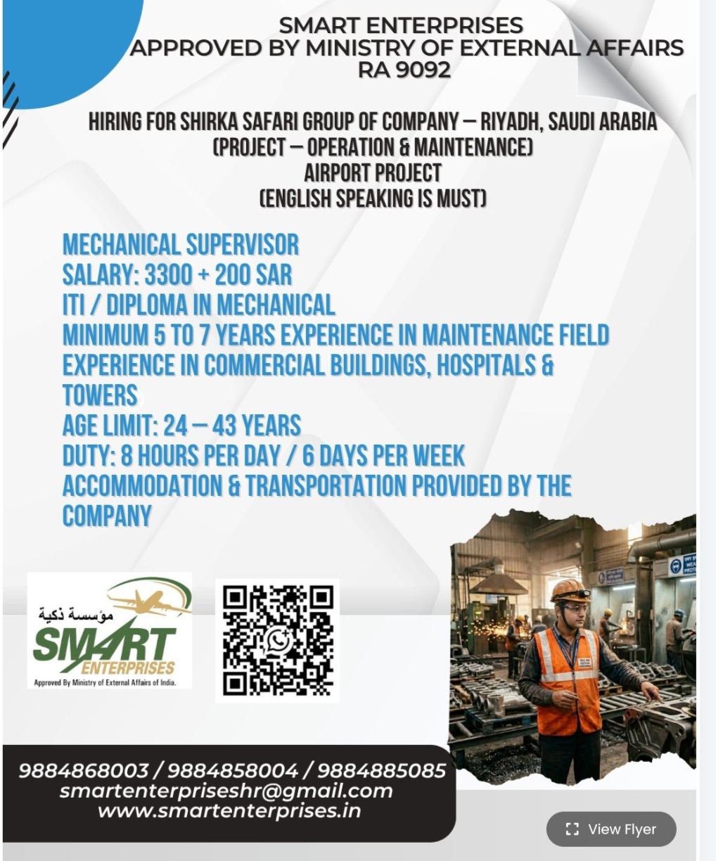 SHIRAKA SAFARI GROUP OF COMPANY IS HIRING FOR SAUDI ARABIA