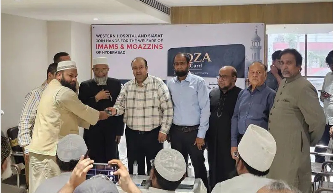 Siasat, Western Hospital give free healthcare cards to 160 Imams