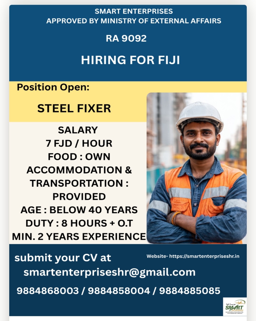 SMART ENTERPRISE IS RECRUITING FOR FIJI