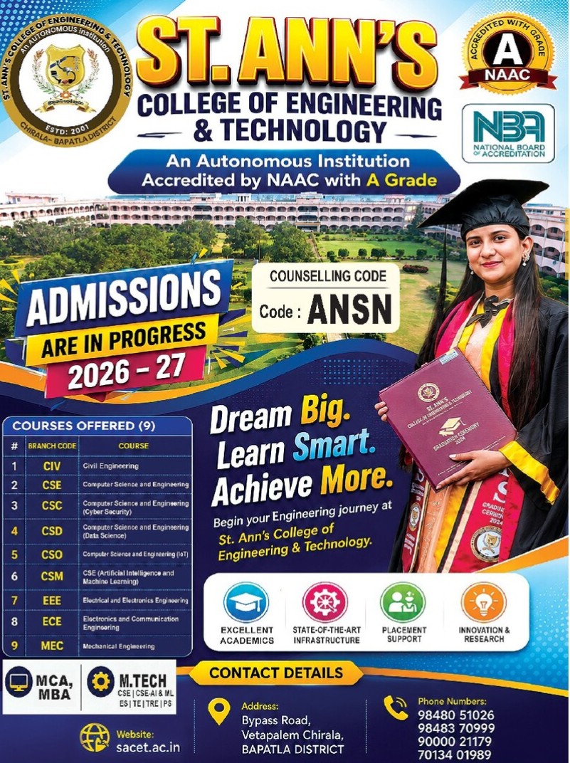 ST ANNS COLLEGE OF ENGINEERING AND TECHNOLOGY