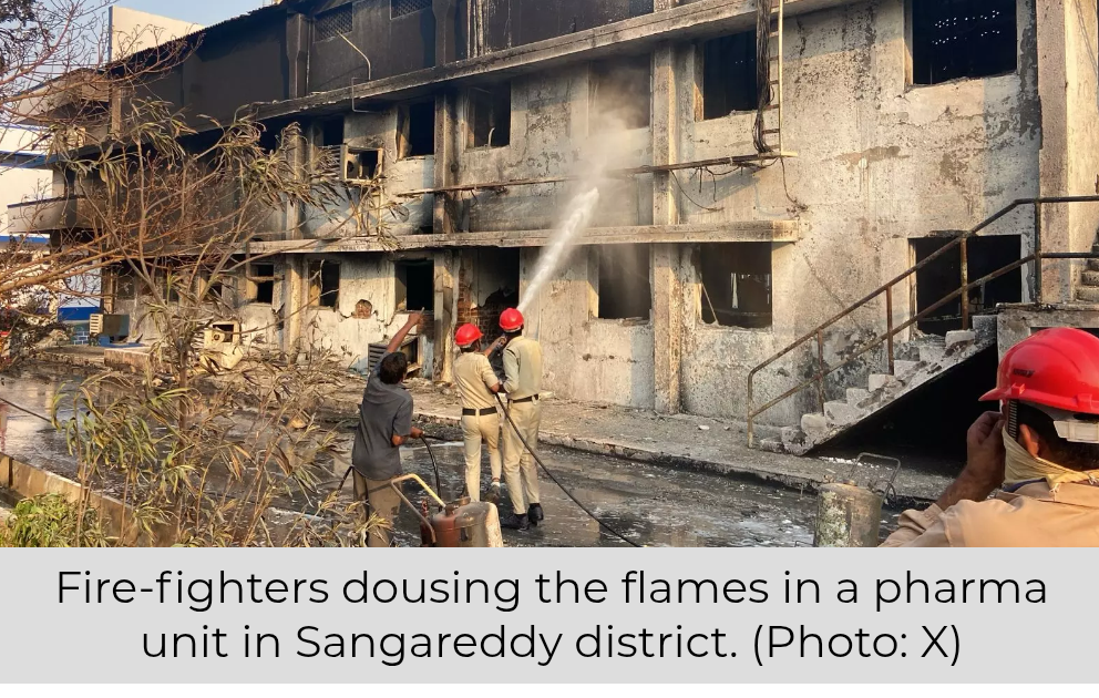 Static Discharge during Reactor Loading Sparks Fire in Sangareddy Pharma Unit