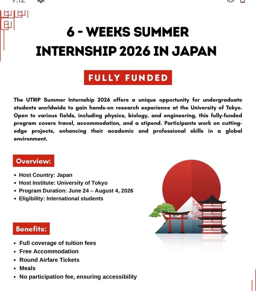 SUMMER INTERNSHIP 2026 IN JAPAN