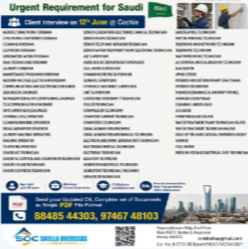 Supervisor, Technician and Engineers Saudi