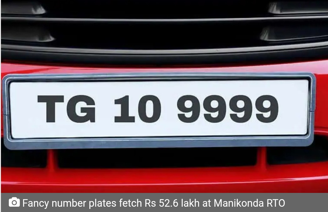 Telangana gives vehicle owners 60 days to book fancy numbers