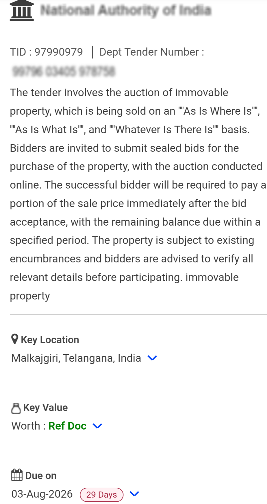 TENDER (auction)